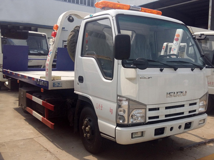 国五蓝牌五十铃一拖二清障车